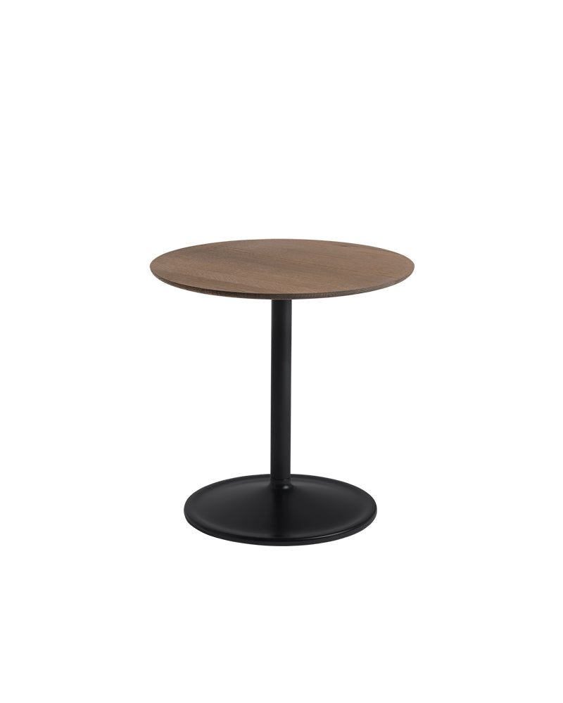 Soft - Black side tables with walnut tabletop